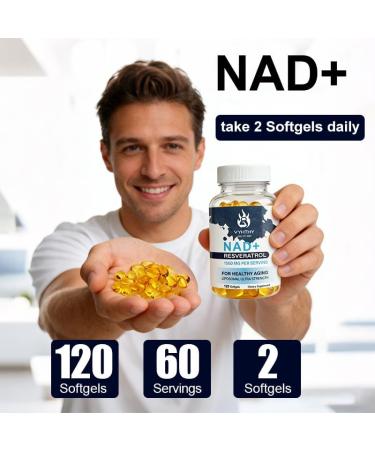 VYHTHV 120-Count NAD+ Supplement Capsules with UV Protection | Daily Vitality Suitable for Men and Women - Buy Online on GoSupps.com