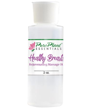 PurePlant Essentials Healthy Breasts Rejuvenating Massage Oil GC/MS-Tested Pure Essential Oils in Organic MCT Coconut Oil 2oz