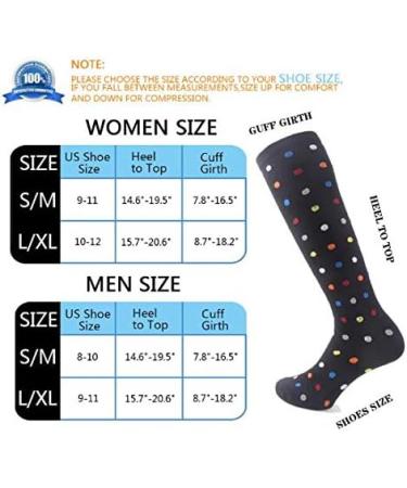 ZLYJ 3 Pairs Knee High Compression Socks for Men & Women - Patterned Running Support Stockings - International Shipping - Buy Online on GoSupps.com