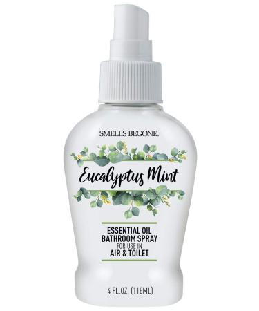 SMELLS BEGONE Essential Oil Air Freshener Bathroom Spray - Eliminates Bathroom & Toilet Odors - Made with Essential Oils - Eucalyptus Mint Scent - 4 Ounces Eucalyptus Mint 4 Fl Oz (Pack of 1) - Buy Online on GoSupps.com