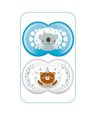 MAM Original Pacifier ANIMALS for 18+ Months - Silicone Set with 2 Pacifiers & Sterilization Box - Random Color - Shop Internationally - Buy Online on GoSupps.com