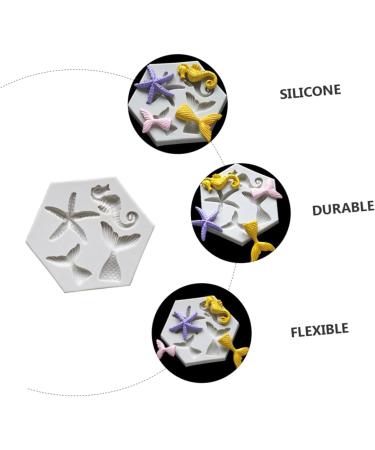 Zerodeko Cake Toppers 6 Pcs Mold Bakery Tools Baking Tools Cake Mould Baking Gift Cake Stencils Gift for Baking Stencils for Cakes Silicone Stencils Mermaid Decorate Fudge Silica Gel 9X7.5X0.8CMx3pcs Greyx3pcs - Buy Online on GoSupps.com