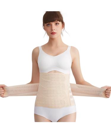 Postpartum Belly Binder - Large Pink Abdomen Girdle for Body Recovery After Childbirth - Buy Online on GoSupps.com