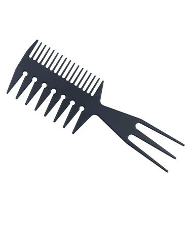 Slicked-back Combs 3 in 1 Fish Tail Bone Shape Hair Extensions Detangling Styling Coloring Comb for Salon Barbers Mohawk Undercut Bowl Cut Quiff