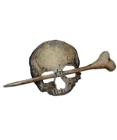 Handmade Punk Skull Hair Needle & Clip - Dead Head Halloween Hairpin with Artificial Bone - Buy Online on GoSupps.com
