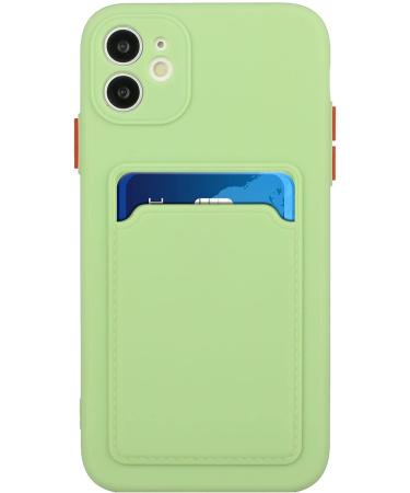 Tivenfezk Nadoli iPhone 15 Silicone Case | Ultra Thin Shockproof Scratch-Resistant TPU Cover with Credit Card Holder - Green - Buy Online on GoSupps.com