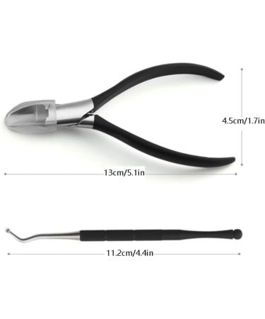 Fingernail Clippers Nail Clippers Scissors Set 3pcs Pedicure Olecranon Pliers Dead Skin Nail Pedicure Care Tools Manicure Grooming Kits Nail Clipper for Men (Color : Black) - Buy Online on GoSupps.com
