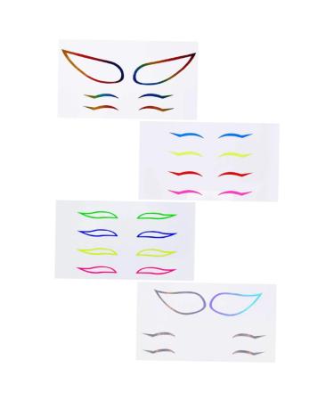 Abaodam Abaodam 20 Sets of Colored Eyeliner Stickers Makeup Eyeliner Stickers Reusable Eyeliner Stickers Eyeliner Stickers