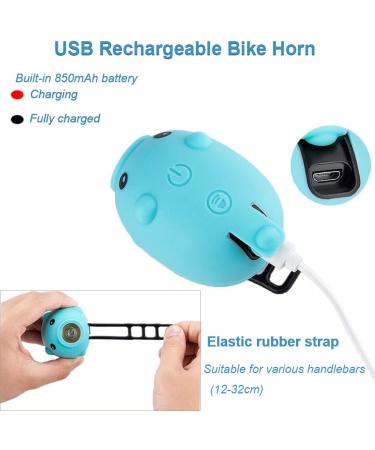 AaiLucky Bike Scooter Horn with Headlight - Rechargeable Bicycle Light & Horn for Kids - Blue Bike Light Set for Night Riding - Buy Online on GoSupps.com