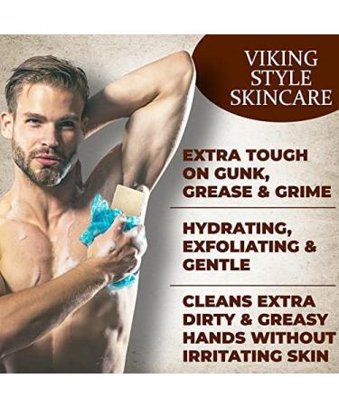 Men's Natural Mechanic Soap | 4oz Exfoliating Bar for Hands & Body | Tough on Grime with Citrus, Sandalwood, Vanilla & Coffee Grounds | Handcrafted Quality Soap for Him - Buy Online on GoSupps.com