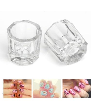 Crystal Glass for Mixing Acrylic Powder Liquid Nail Cup Dappen Dish Lid Equipment Nail Bowl 1pc Tools Cup F4X2 - Buy Online on GoSupps.com