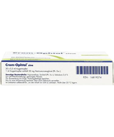 Buy Crom-Ophtal Sine Eye Drops EDB - 30x0.5 ml | Fast International Shipping - Buy Online on GoSupps.com