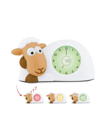 Zuzu Sam the Lamb clock - sofa bed and night light |Brings your child with visual indicators when they wake up |Adjustable brightness |Automatic shutdown (camel)