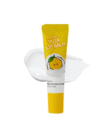 Esfolio Pure Skin Coconut Yuja Lip Balm Hydrating & Nourishing Lip Care with Coconut Oil & Yuja Seed Oil Moisturizes & Softens Dry Lips Yuja Coconut