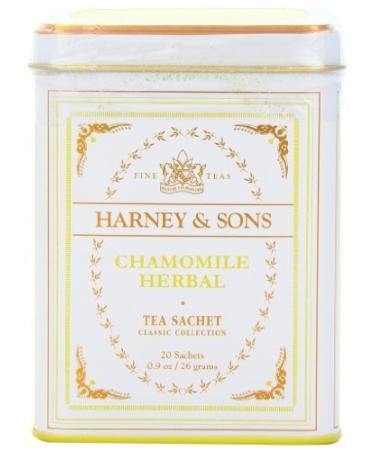 Harney & Sons Classic Chamomile Herbal Tea 0.9 oz/ 26 grams (20 Tea Sachets) by Harney and Sons Foods