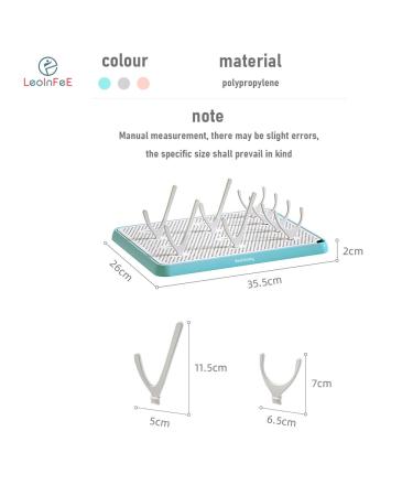 Baby Bottle Drying Rack - High Capacity Dryer for Bottles, Cups & Essentials (Light Blue) - Buy Online on GoSupps.com