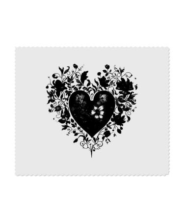 2 x 'Heart' Microfiber Lens/Eyeglass Cleaning Cloths (LC00021208)