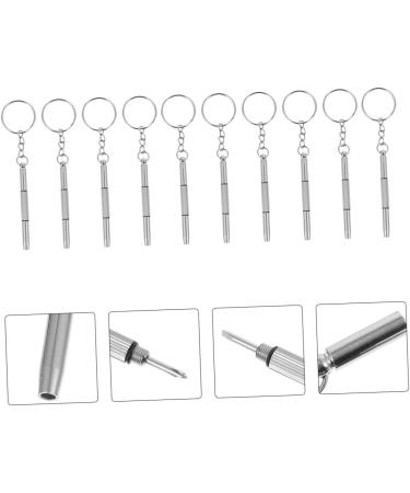 Doitool 10-Part Portable Screwdriver Set | Keychain Tool for Glasses Care & Repair - Perfect for Nose Pads & Tiny Screws - Buy Online on GoSupps.com