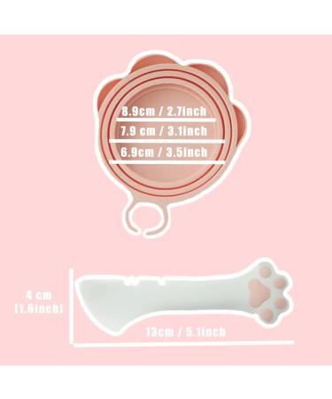 Meow&Woof Cover for Pet Can Food/Cat Wet Food Spoon/Lid for Dog Cans/Cute Paw Shape One Lid One Spoon Pack (Gray) Grey - Buy Online on GoSupps.com
