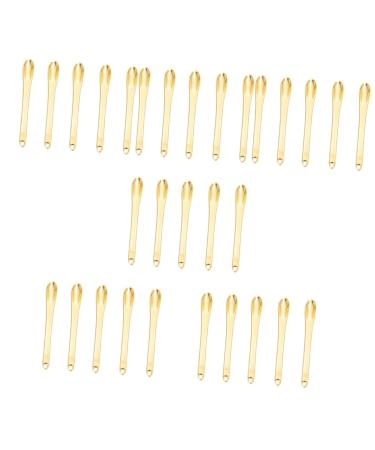 FRCOLOR 30 Pcs Face Cream Scoop Makeup Dig Spoons Portable Makeup Spoons Skin Care Cream Spoons Facial Mask Spoons Makeup Pick Spoons Makeup Dig Scoops Massage Spoons Mini Makeup Spoons 1 Count (Pack of 1) Goldenx6pcs
