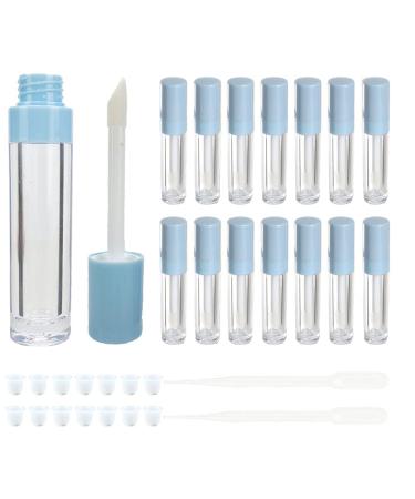COSIDEA 14pcs 8ml Blue Lip Gloss Tubes with Big Brush Wand | Refillable Lipstick & Lip Glaze Tubes - Buy Online on GoSupps.com