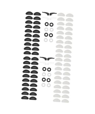 Lurrose glasses 2 sets n-anti-slip cover N fe Ohrgangs for n n nose cushions n-nasal cushion nasal holder Nasal cushion hook holder black whitex2st 1.5x0.7cmx2pcs