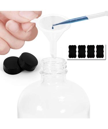 16oz Glass Spray Bottles - Refillable Boston Round Container for Essential Oils, Cleaning Products - White (2 Pack) - Buy Online on GoSupps.com
