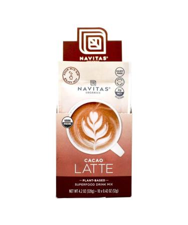 Navitas Organics Latte Superfood Drink Mix Cacao 10 Packets 0.31 oz (9 g) Each