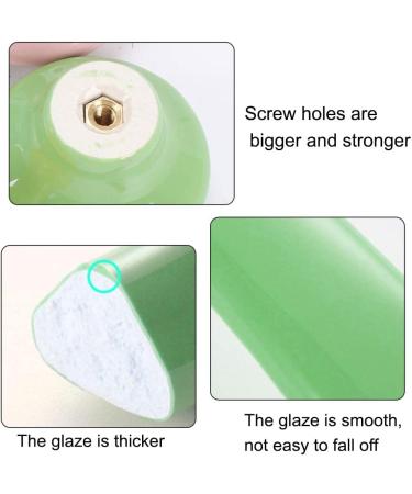 Mayula 10pcs Colorful Ceramic Door Buttons for Children's Room | Cabinet Knobs with Screws - Blue Green Pink Ivory Purple & White - Buy Online on GoSupps.com