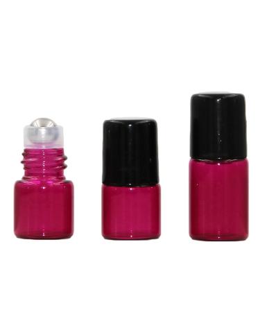 Hustar Essential Oil Roll On Bottles Mini Aromatherapy Bottles Glass Refillable Bottles 15pcs Hot Pink 2ml Hot Pink 2ml
