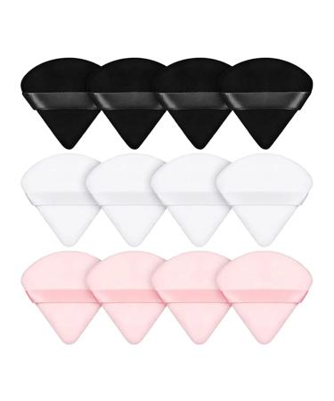 SBTRKT Triangle Velvet Powder Puff - 2/12Pcs Makeup Sponges for Face & Eyes - Black & Rose Red Cosmetic Tool for Contouring & Foundation - Buy Online on GoSupps.com