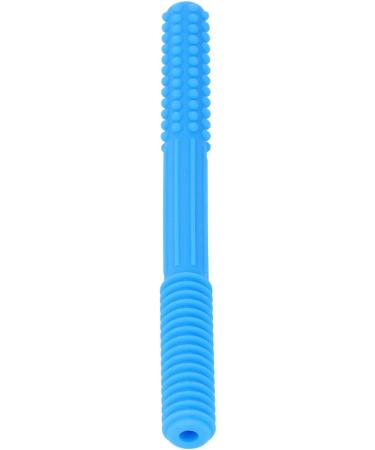 BROLEO Chewing Tube - Hollow Flexible Soft Bright Color Portable with Cleaning Brush for Babies - Blue - Buy Online on GoSupps.com