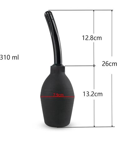 Anal Douche Enema Bulb - Effective Vaginal & Colon Cleaner for Detox & Constipation Relief - 10.4 oz Black | International Shipping Available - Buy Online on GoSupps.com
