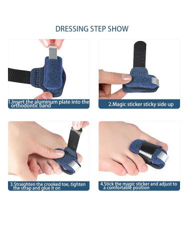 RooRuns Toe Alignment Kit - 2-Piece Splint Set for Hammer Toe Bent Toe & Toe Injuries | Worldwide Shipping - Buy Online on GoSupps.com