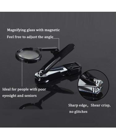 CAREOR Stainless Steel Nail Clipper for Seniors - Professional Fingernail & Toenail Cutter with Ergonomic Grip - Buy Online on GoSupps.com
