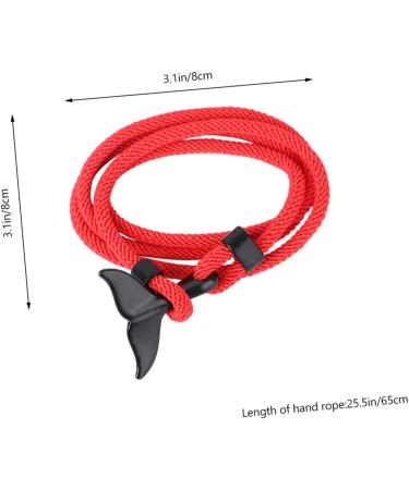 ABOOFAN 2 Pcs Whale Tail Bracelet Nautical Braided Bracelet Nautical Rope Bracelets Marine Bracelets Simple Style Bangle Summer Anklets Durable Armlet Lovers Anchor Silica Gel Decorations - Buy Online on GoSupps.com