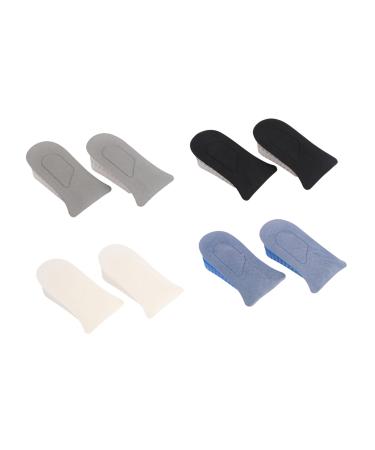 FOMIYES 4 Pairs Invisible Heightening Insole Absorption Insole Shoes Cushion Heightening Shoes Pad Insoles for Black 11X7CM