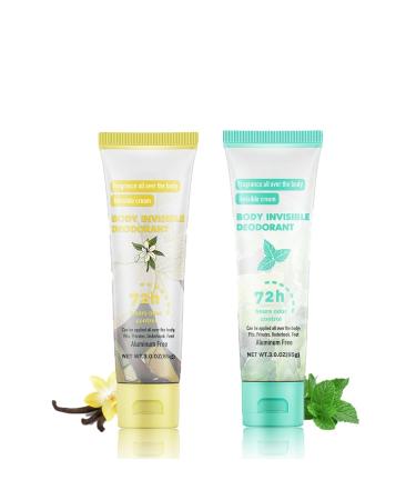 Generisch Pack of 2 antiperspirant gels for face hands and feet 72-hour antiperspirant for face hands and feet protection against perspiration and odor (vanilla +