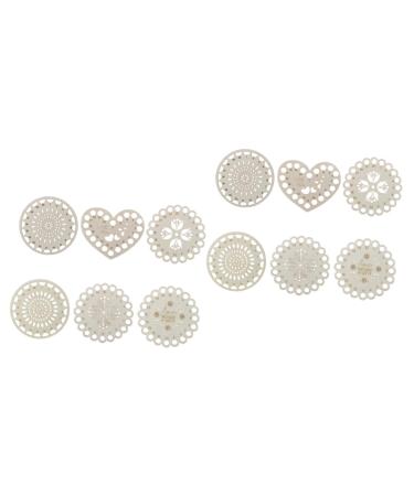 Lurrose 12 pc embroidery finishing board thread winding embroidery thread coils Hohler Kreuzfadenstanden Fadenwicklatte Holded thread organizer Kreuzbett embroidered wooden friendship