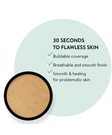 Emani Vegan Cosmetics Mineral Crushed Powder Foundation - Full Coverage HD Finish, Pore Minimizing, Organic & Vegan, Gluten/Cruelty Free, Buildable Coverage Sand (Medium) - Buy Online on GoSupps.com