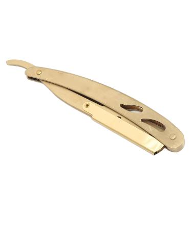 Premium Stainless Steel Face Razor & Neck Cutter - Foldable Manual Beard Knife Holder (Single Blade Straight Edge) - Buy Online on GoSupps.com