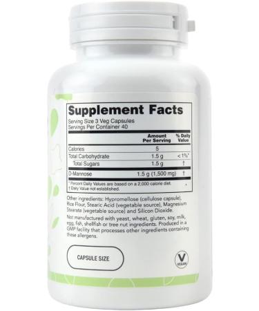 Lucky Vitamin D-Mannose 500mg Urinary Tract Support - 120 Veg Capsules - Buy Online on GoSupps.com