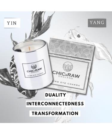 Buy Third Eye Chakra Luxury Crystal Candle | Clear Quartz & Black Obsidian | Soy Candles for Home | Scented Candles for Men & Women - Buy Online on GoSupps.com
