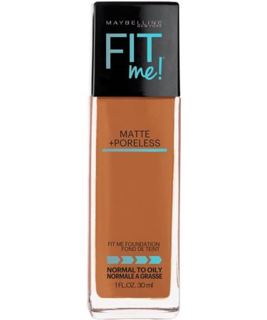 Maybelline New York Fit Me Matte + Poreless Liquid Foundation Makeup Coconut 1 fl. oz. and Loose Finishing Powder Deep 0.7 Oz - Buy Online on GoSupps.com