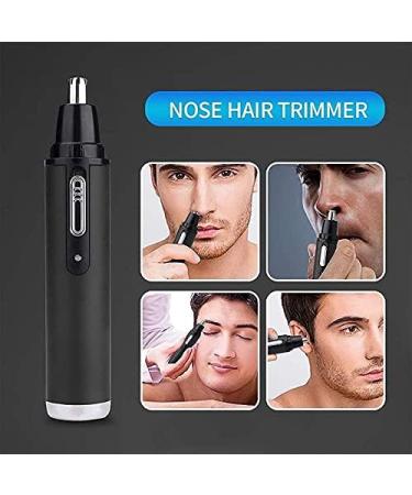 IPX7 Waterproof Electric Ear Nose Hair Trimmer & Eyebrow Shaver for Men & Women - Dual Edge Blade Cleaner - Black - Buy Online on GoSupps.com