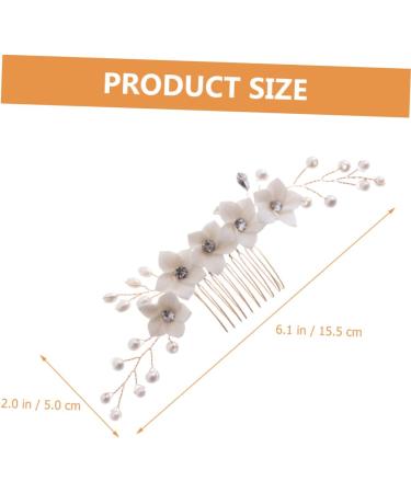DOITOOL Rhinestone Headpiece Hair Accessories Pearl Rhinestones Wedding Flowers Banquet Wedding Flower Hair Comb - Buy Online on GoSupps.com