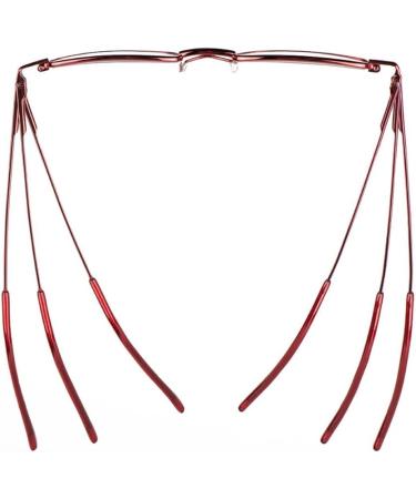 Lightweight Cold Toy Feather Hinges Reading Glasses for Men & Women - Mini Metal Frames with Case (Black Strength 3.00) | Visual Aid & Reading Aid - Buy Online on GoSupps.com