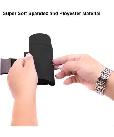 ANJ Outdoors Super Slim Water Resistant Money Belt | Expandable Running Belt for Women and Men | Holds Cell Phones, Cards, and Money | Ideal Waist Bag for Travel, Sports, and Yoga - Black - Buy Online on GoSupps.com