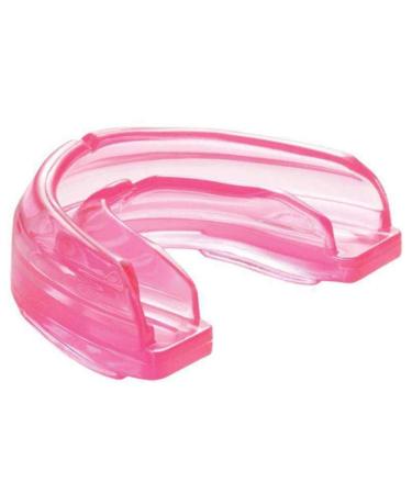 Shock Doctor - Mouth Protection for Braces - Double and simple - Medical silicone - fits your teeth - martial arts - MMA - Hockey - tooth protection adults single pink