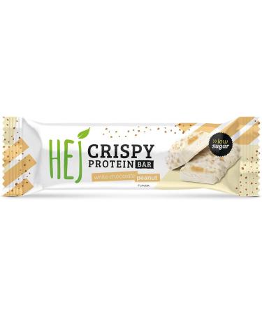 HEJ Natural HEJ Crispy Bar (12x45g) White Chocolate with Peanuts - Buy Online on GoSupps.com